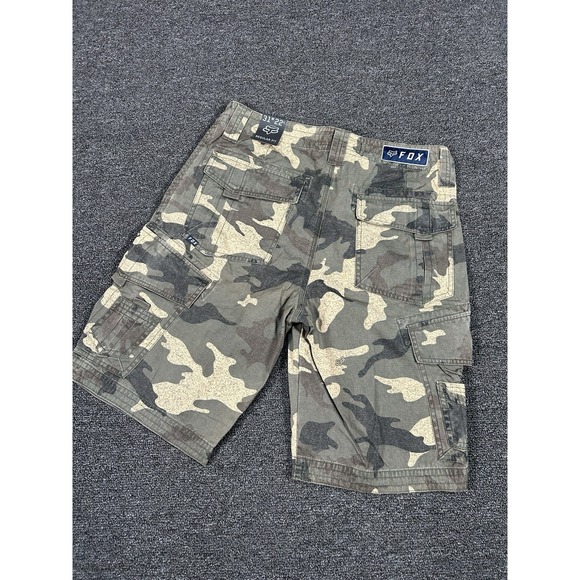 New Fox Racing Camo Cargo Shorts Men's 31 Twill Cotton 11" Inseam Outdoors - Picture 2 of 10